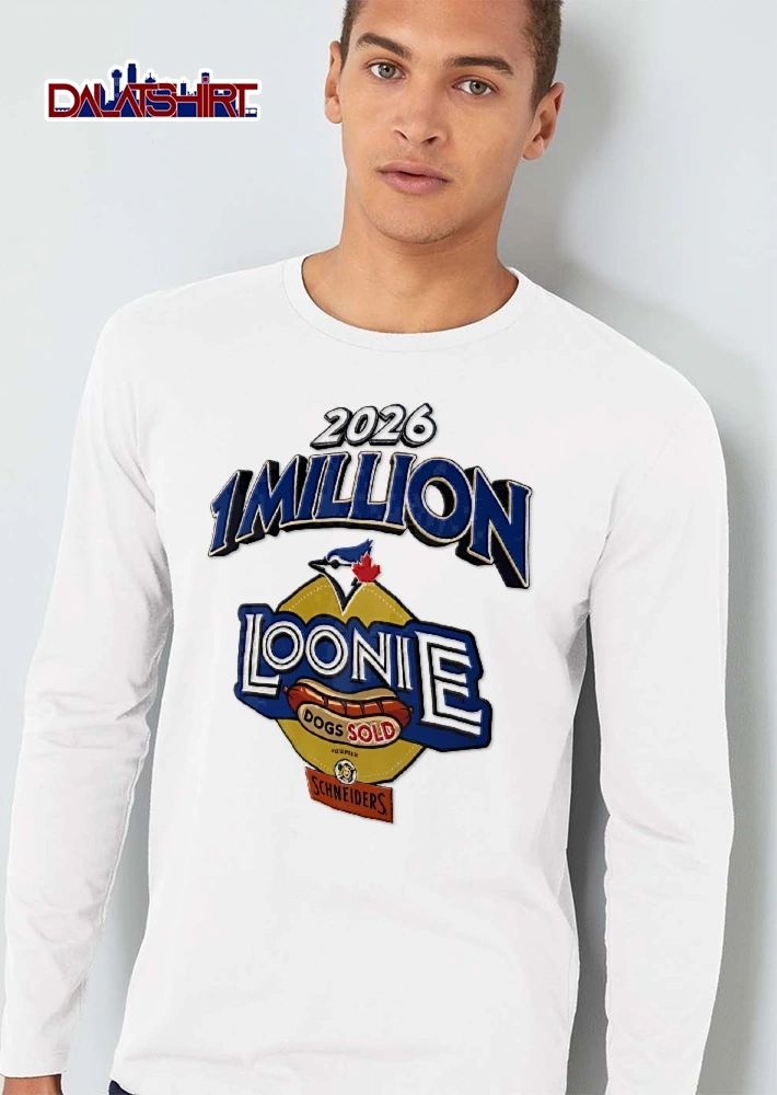 Toronto Blue Jays MLB Schneiders 1 Million Loonie Dogs Sold 2026 Bird Head Maple Leaf Grilled Bun shirt