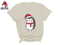 Hedgehog Santa Shirt, Hat Cute Christmas Shirt, Christmas Party Shirt