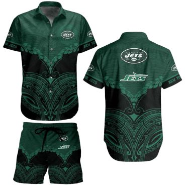 New York Jets Polynesian Pride Hawaiian Shirt