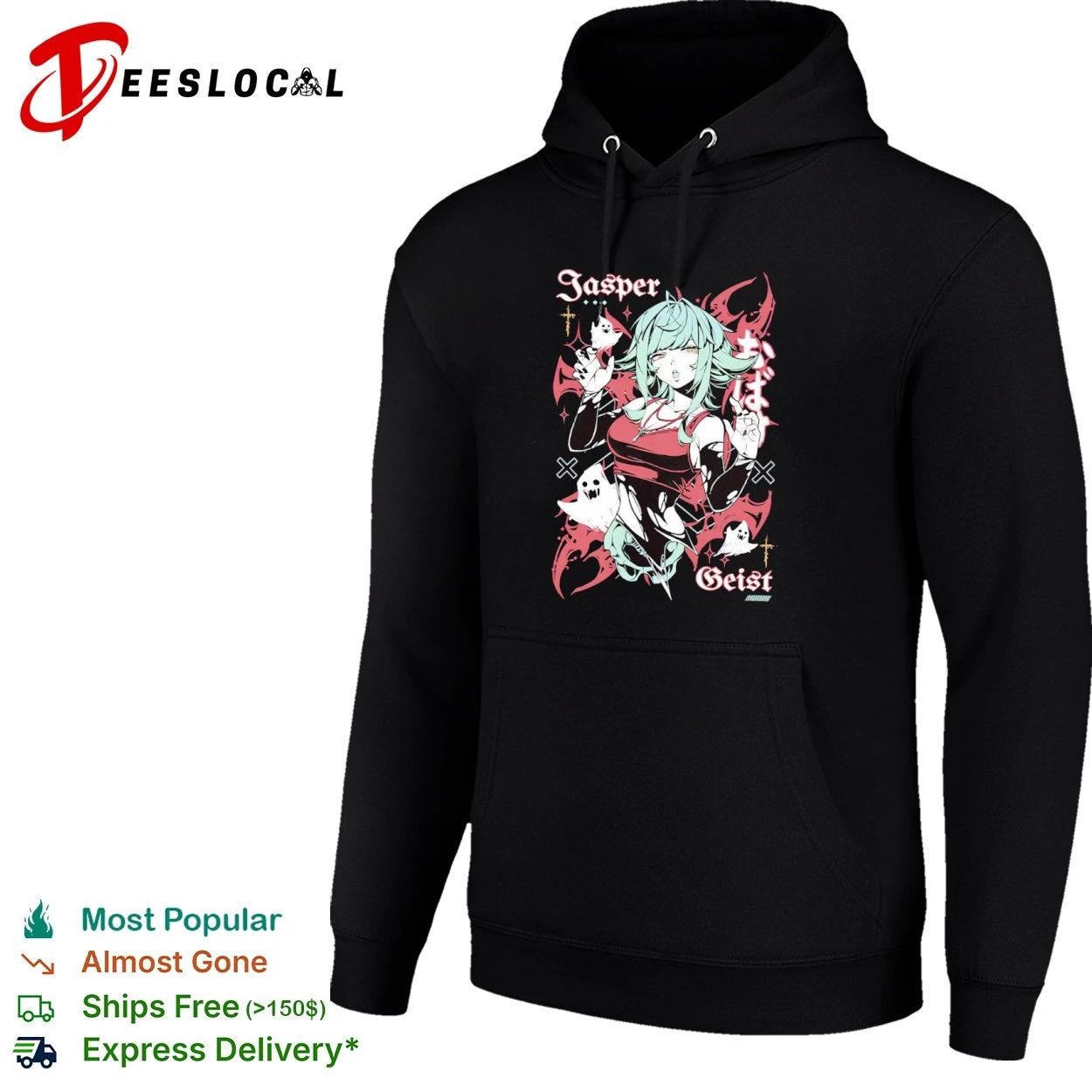 Jasper Geist Anime Girl Ghost goth manga T-shirt