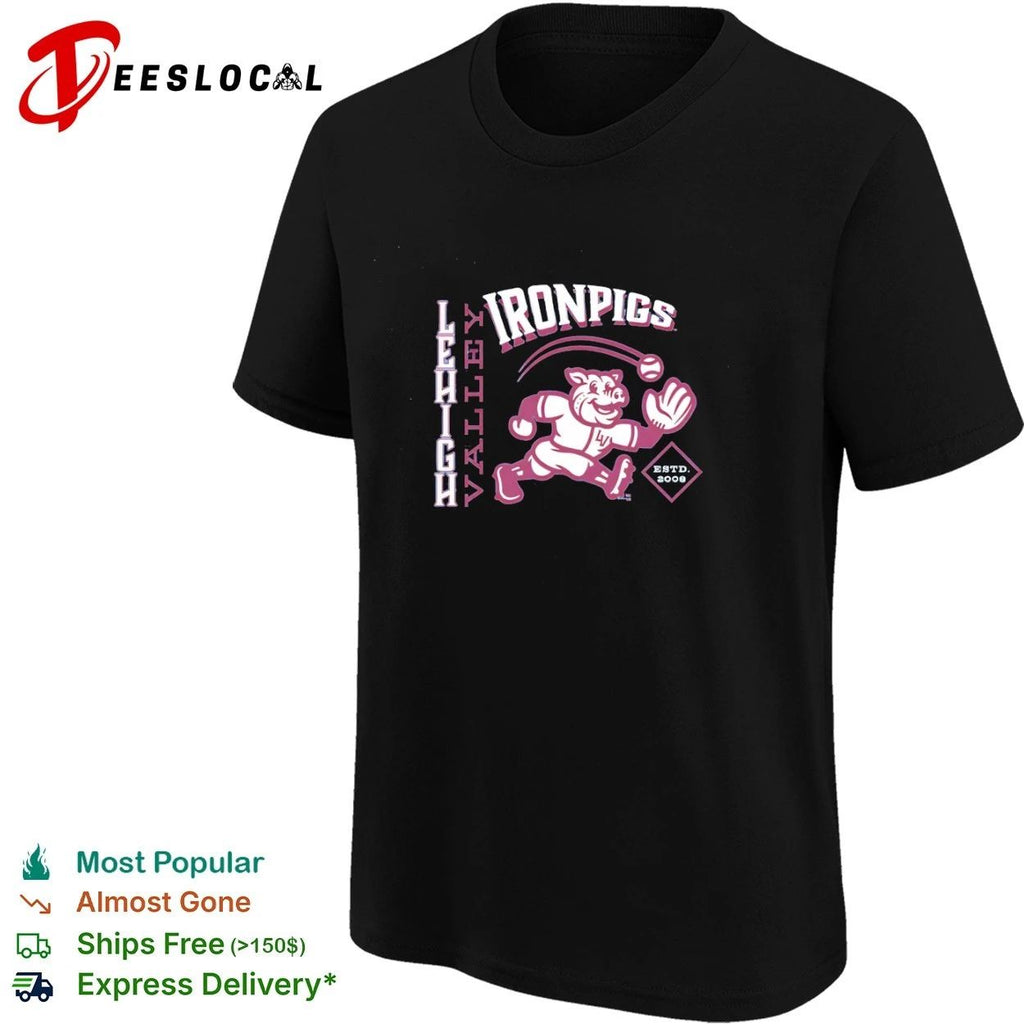 Lehigh Valley IronPigs Arched Catch Lehigh Valley IronPigs Retro T-shirt