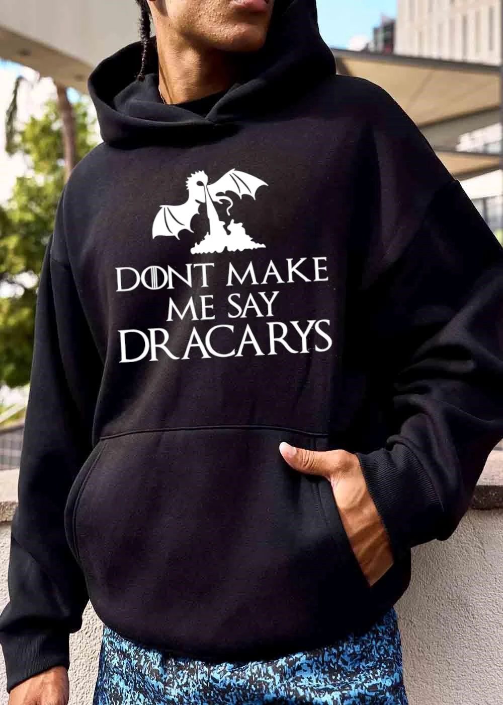 Dont Make Me Say Dracarys Silhouette Dragon Breathing Fire shirt