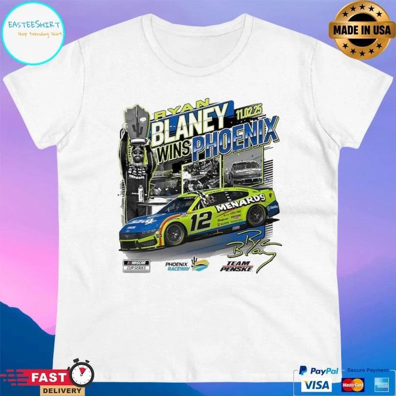 Ryan Blaney Checkered Flag Sports 2025 Nascar Cup Series Championship Race Winner T-shirts