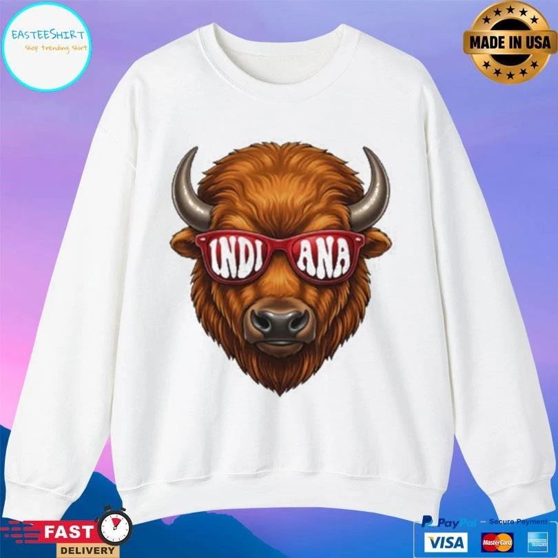 Bison With Sunglasses Indiana Pride T-shirts