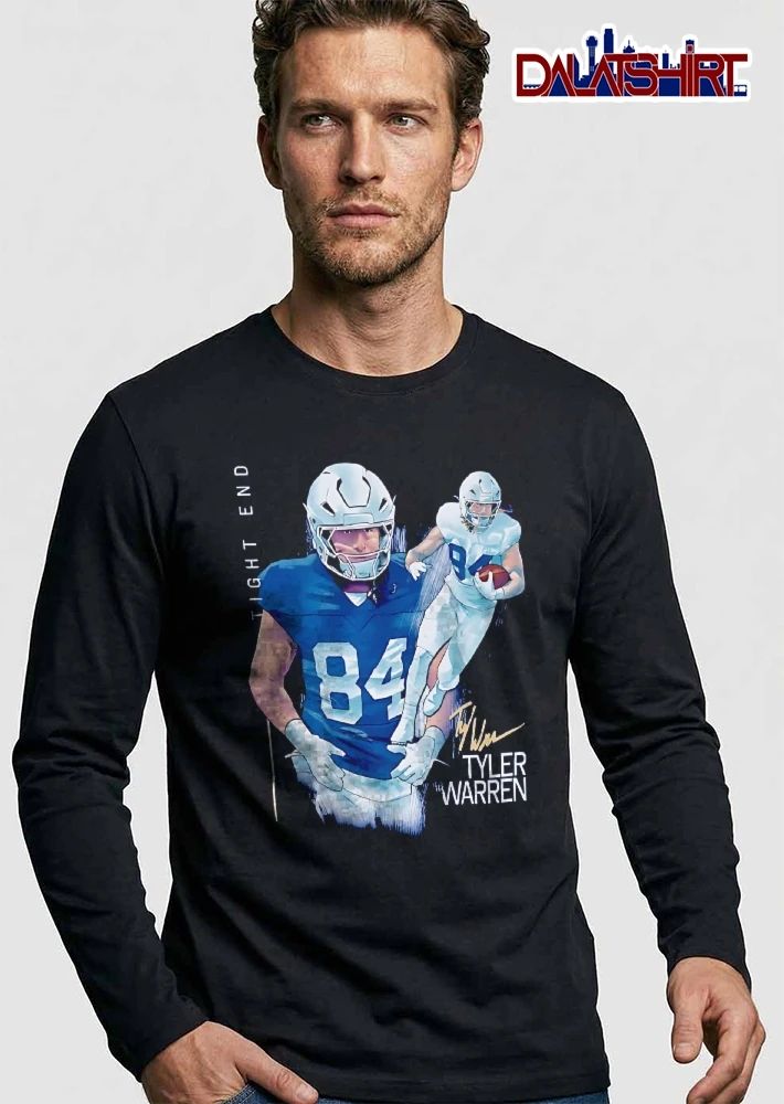 Tight End Tyler Warren Football Player Jersey 84 Action Collage shirt