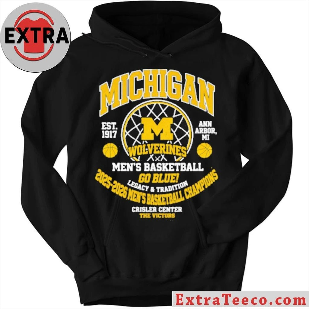 Original Michigan Wolverines 2025-2026 Big Men’s Basketball Champions Crisler Center The Victors T-Shirt – Top-Rated Gift for College Basketball Lovers