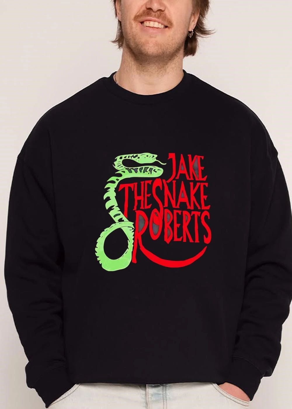 Jake The Snake Roberts Green Coiled Reptile Red Lettering shirt