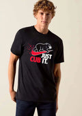 Just Cub It Black Bear Walking On Disintegrating Red Swoosh Logo shirt