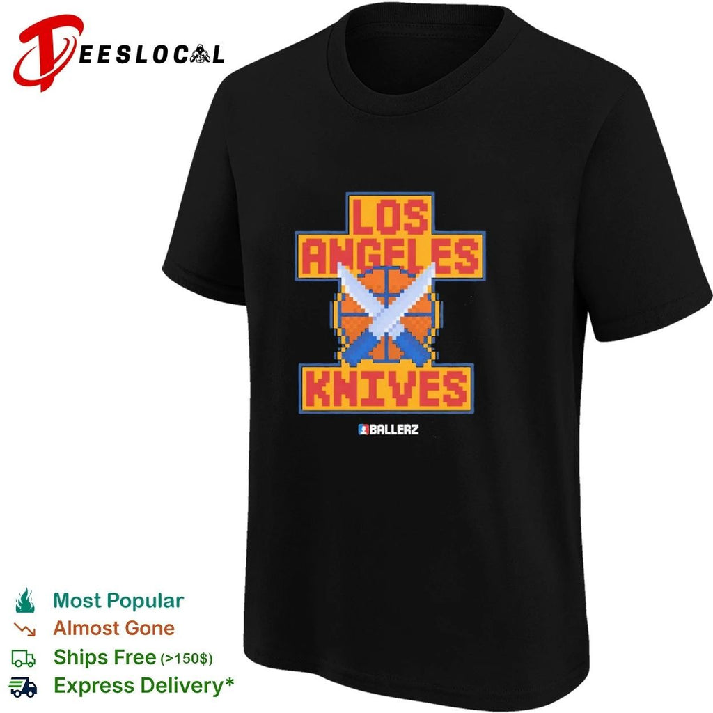 Los Angeles Knives Basketball Pixel Art T-shirt