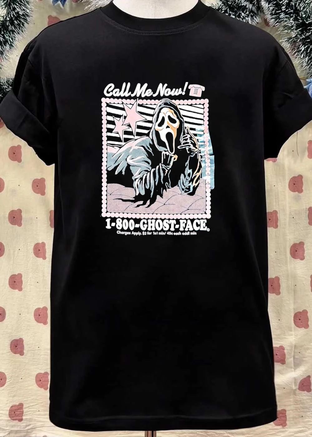Call Me Now 1 800 Ghost Face Charges Apply 2 for 1st min 45c each addl min T-Shirt