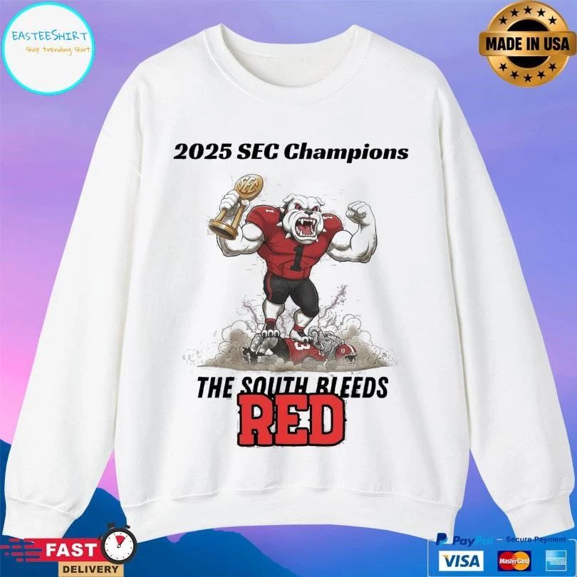 Georgia Bulldogs 2025 Sec Championship The South Bleeds Red T-shirts