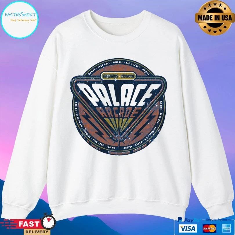 Hawkins Indiana Palace Arcade Logo T-shirts