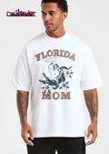 Florida Mom Distressed Cowgirl Riding Alligator Lasso Flowers shirt