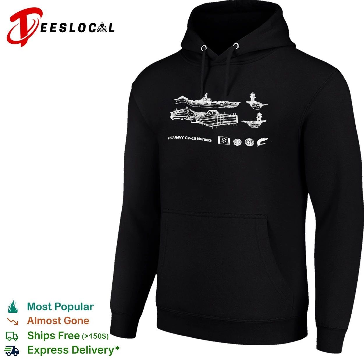 FCU Navy CV-15 Endurance aircraft carrier T-shirt