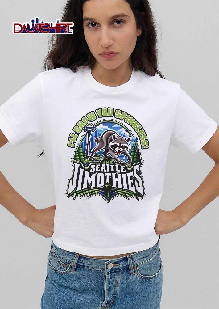 The Seattle Jimothies Ill Show You Spineless Cartoon Raccoon Space Needle Mountain Landscape shirt
