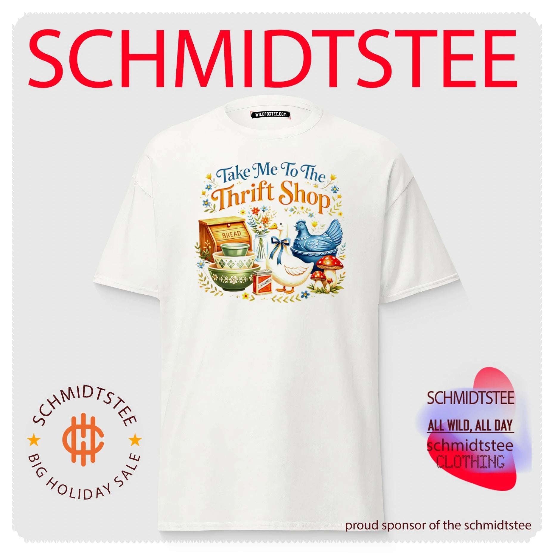 Take Me to the Thrift Shop Cottagecore Duck and Chicken shirt