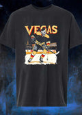 Vegas Hockey Player Skull on Ice Sports Fan Apparel T-Shirt