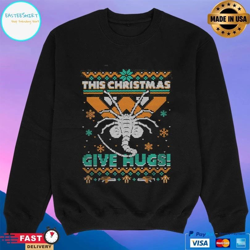 This Christmas Give Hugs Ugly Christmas Hugs 2025 T-shirts