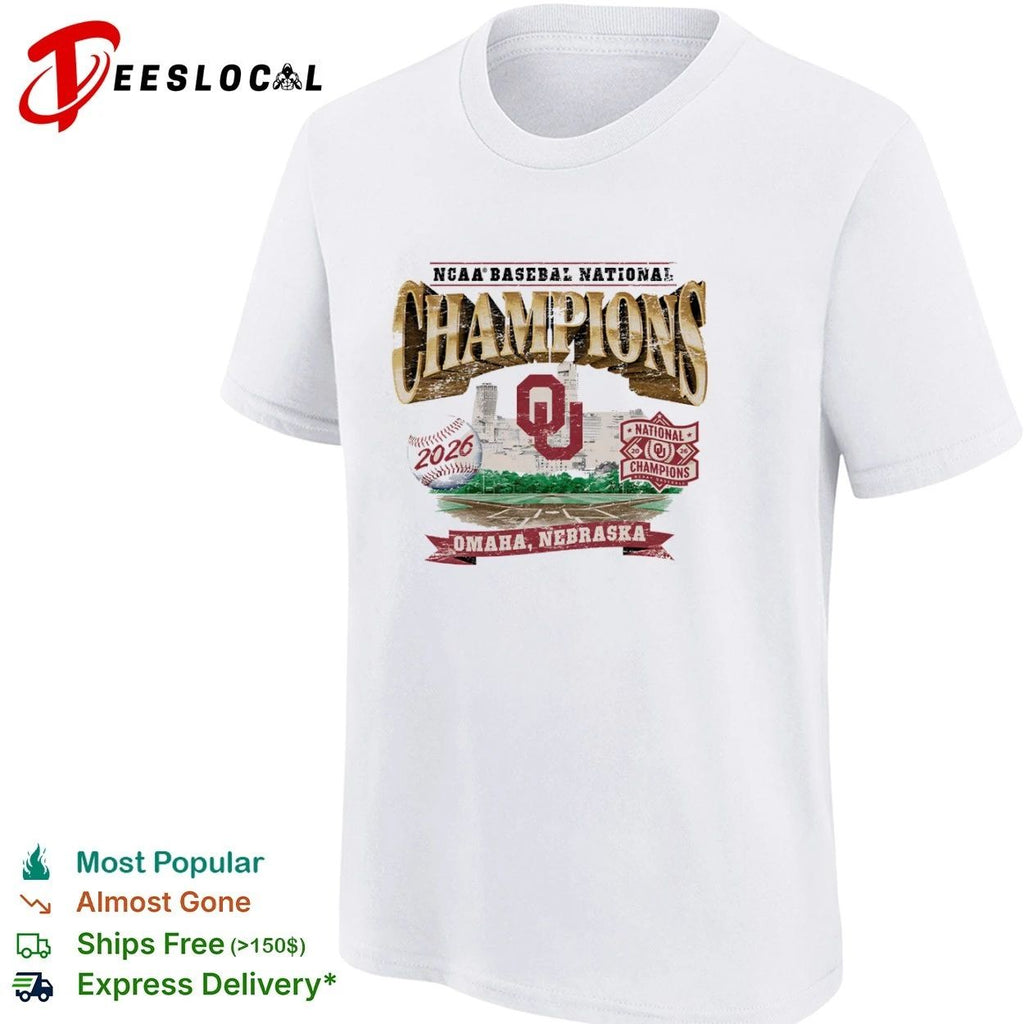 Oklahoma Sooners NCAA Baseball National Champions 2026 Omaha Nebraska T-shirt