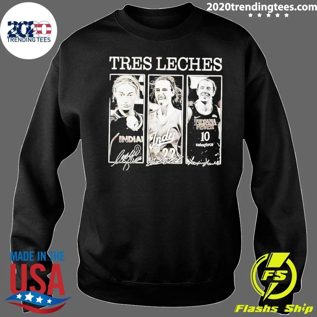 Indiana Fever Basketball Players Caitlin Clark Lexie Hull Tres Leches Indy Signature Shirt
