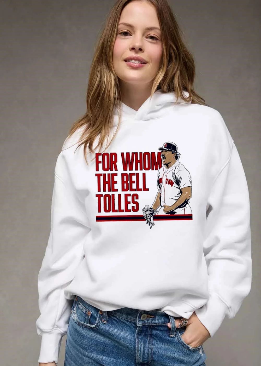 For Whom The Bell Tolles Cheering Pitcher Mustache Baseball Glove Illustration shirt