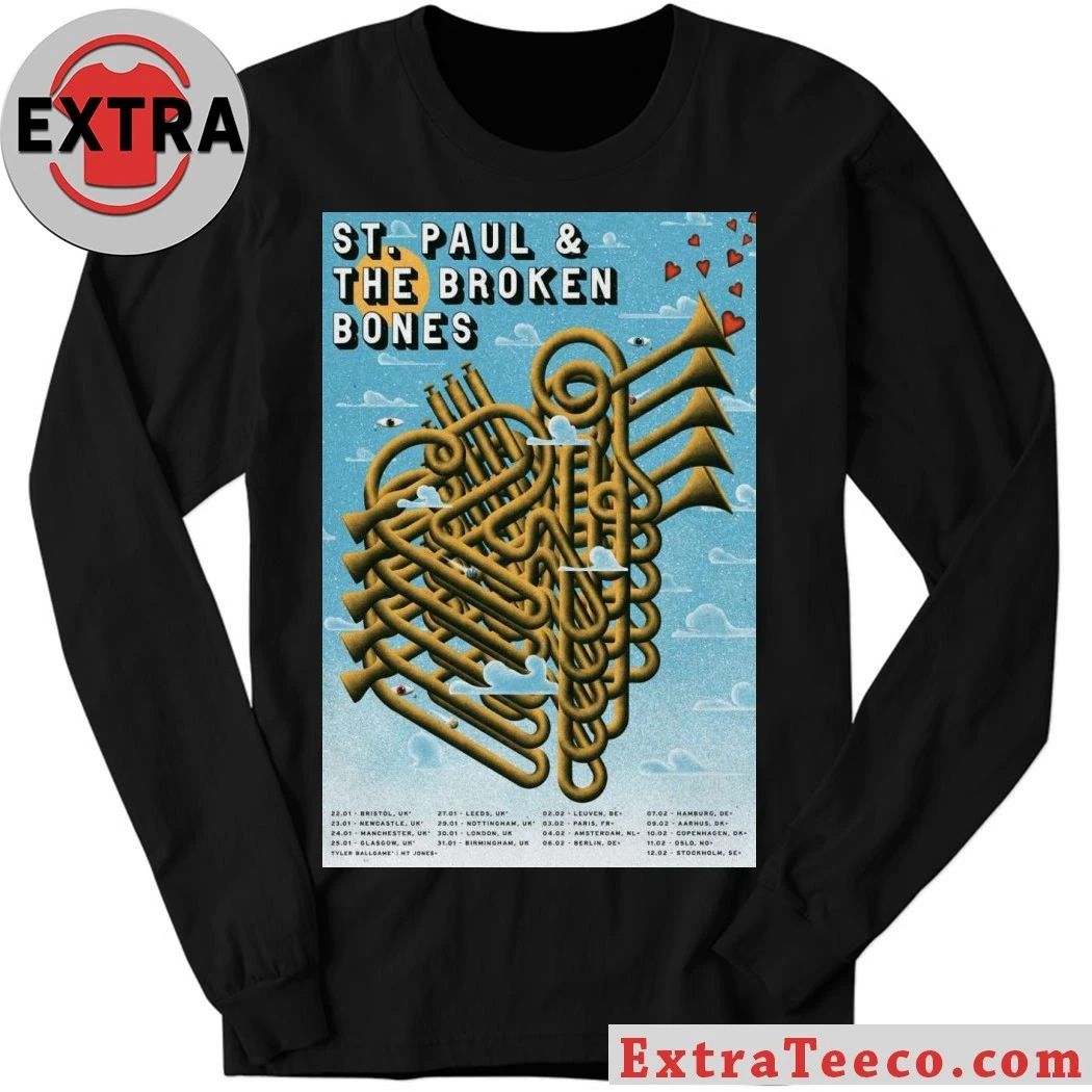 Poster St. Paul & The Broken Bones United Kingdom And European Tour 2026 Shirt