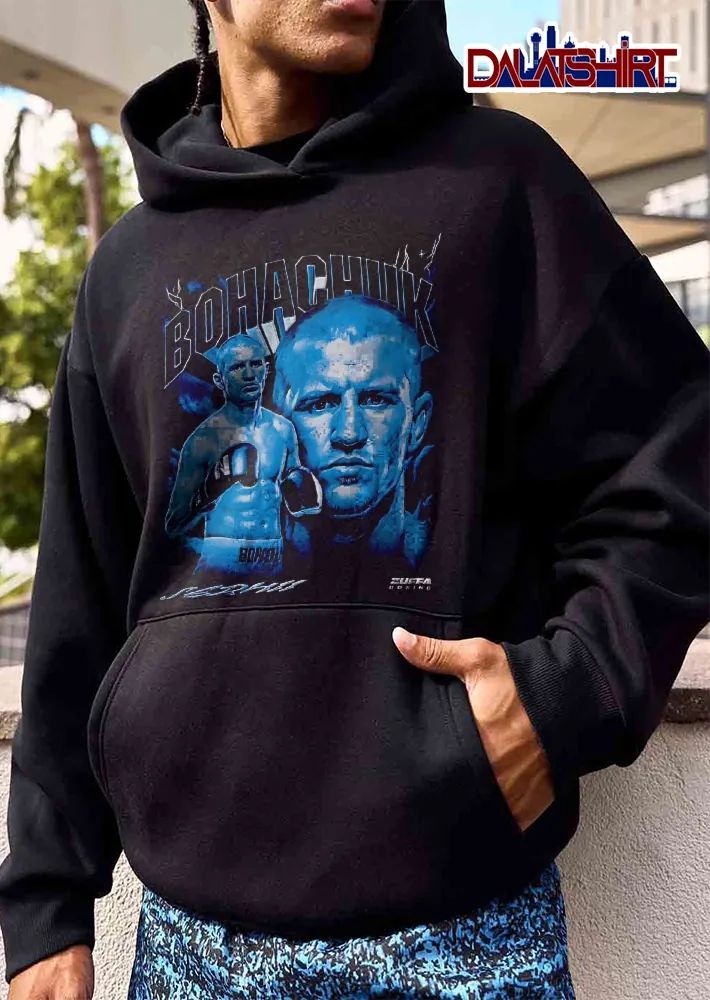 Zuffa Boxing Serhii Bohachuk Blue Monochrome Boxer Double Portrait Bootleg shirt