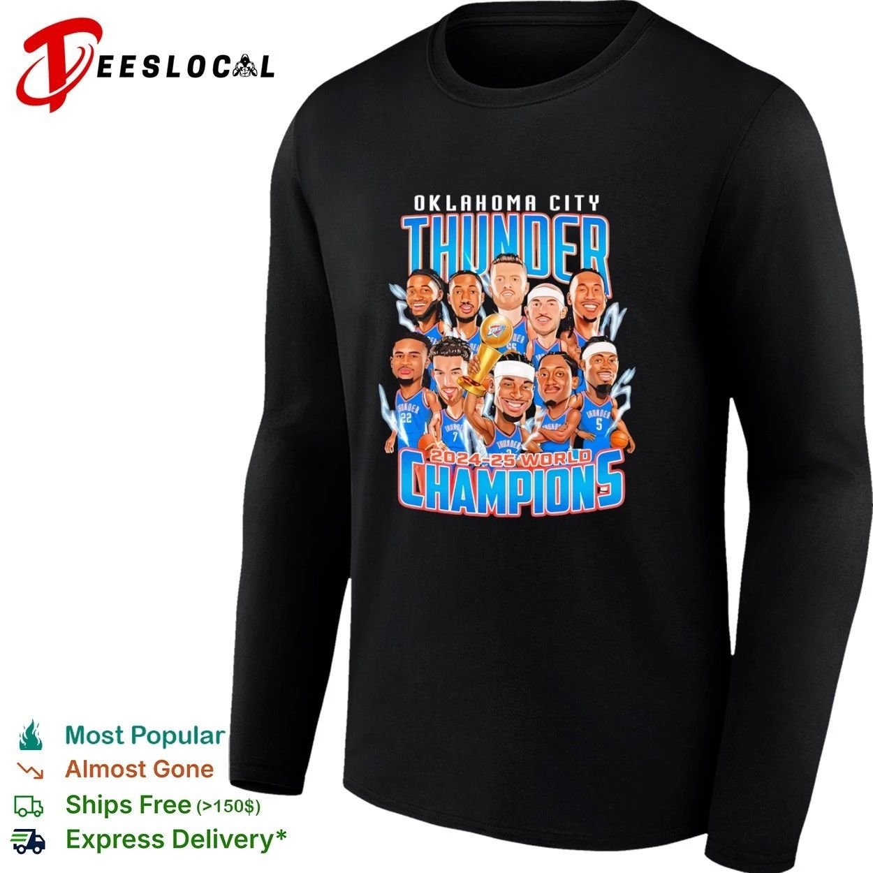 Oklahoma City Thunder 2024-25 World Champions T-shirt