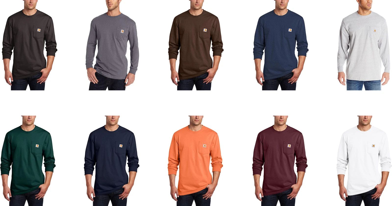 Carhartt Men's K126 Workwear Jersey Pocket Long-Sleeve Shirt