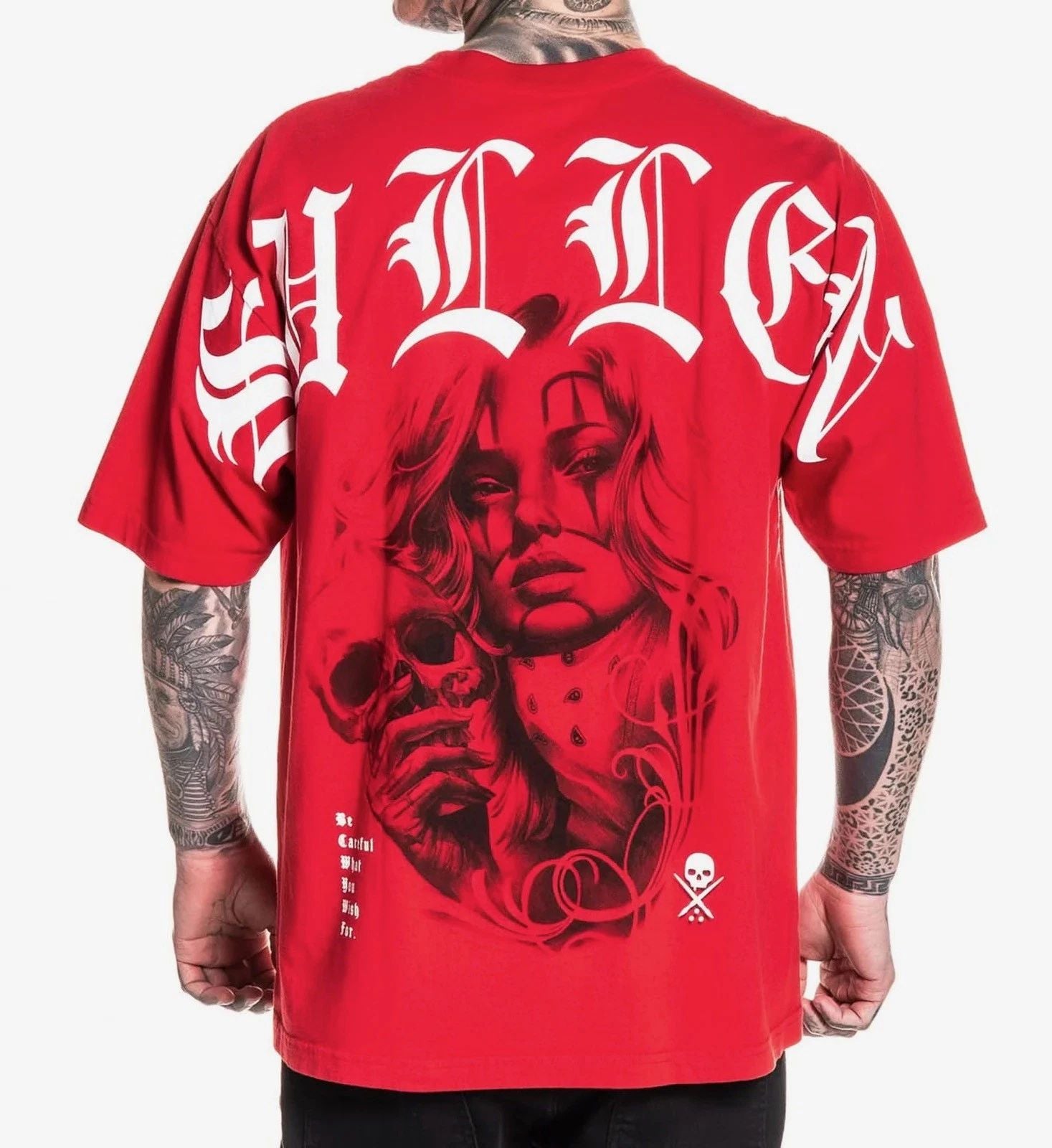 SULLEN CLOTHING TWO FACED '1 TON' OVERSIZED HEAVYWEIGHT PREMIUM RED T-SHIRT