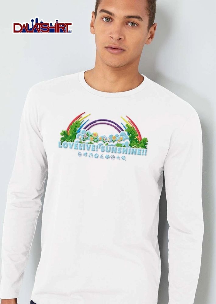Love Live Sunshine Rainbow Arch Flowers Clouds Greenery Icons shirt