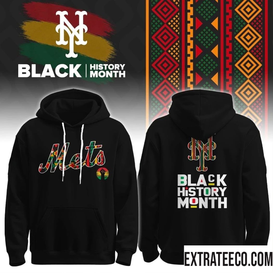 Mets Mlb Baseball Black History Month All Team Logo Two Sided 2026 T-Shirt