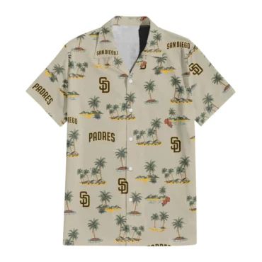San Diego Padres Island Palms Hawaiian Shirt