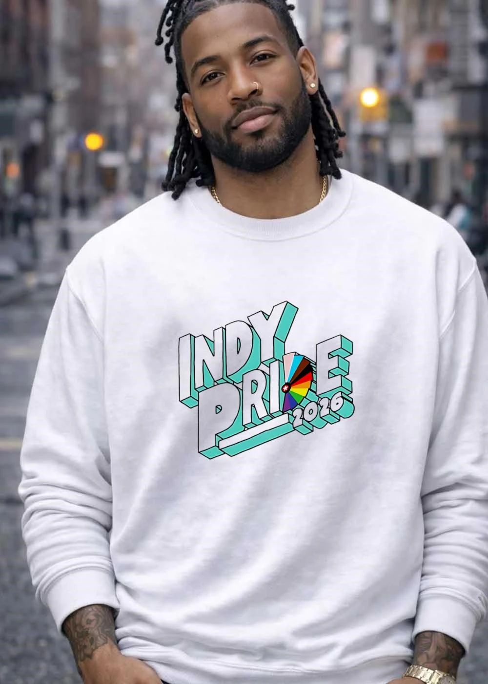 Indy Pride 2026 Colorful Logo Apparel shirt
