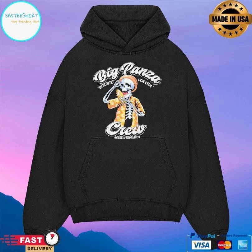 Skeleton Big Panza Gordito Por Vida Crew House Of Chingasos T-shirts