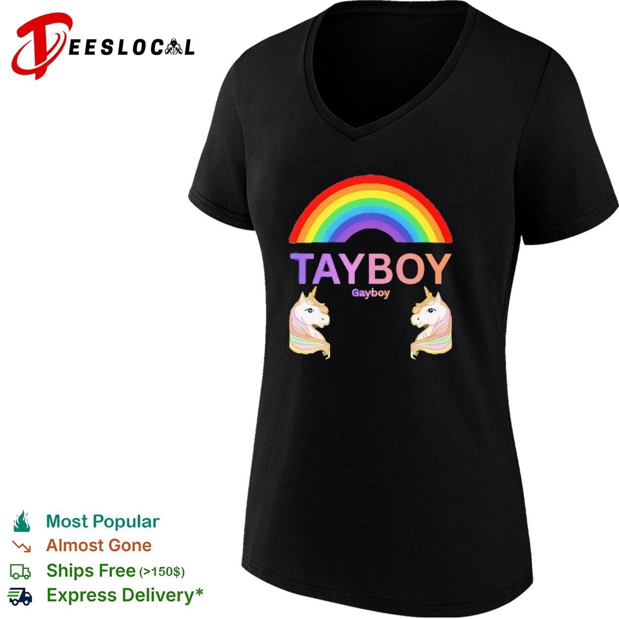Tayboy Gayboy Unicorn Rainbow lgbtq gay pride T-shirt