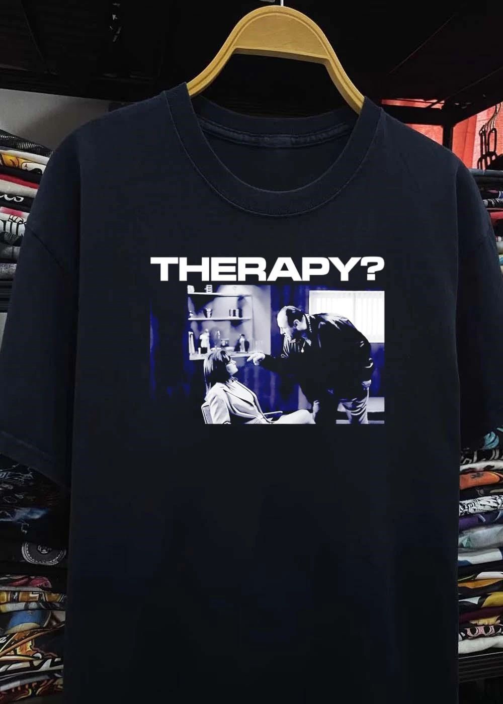 Therapy Tony Soprano Pointing At Dr Melfi Session Black White Photo shirt