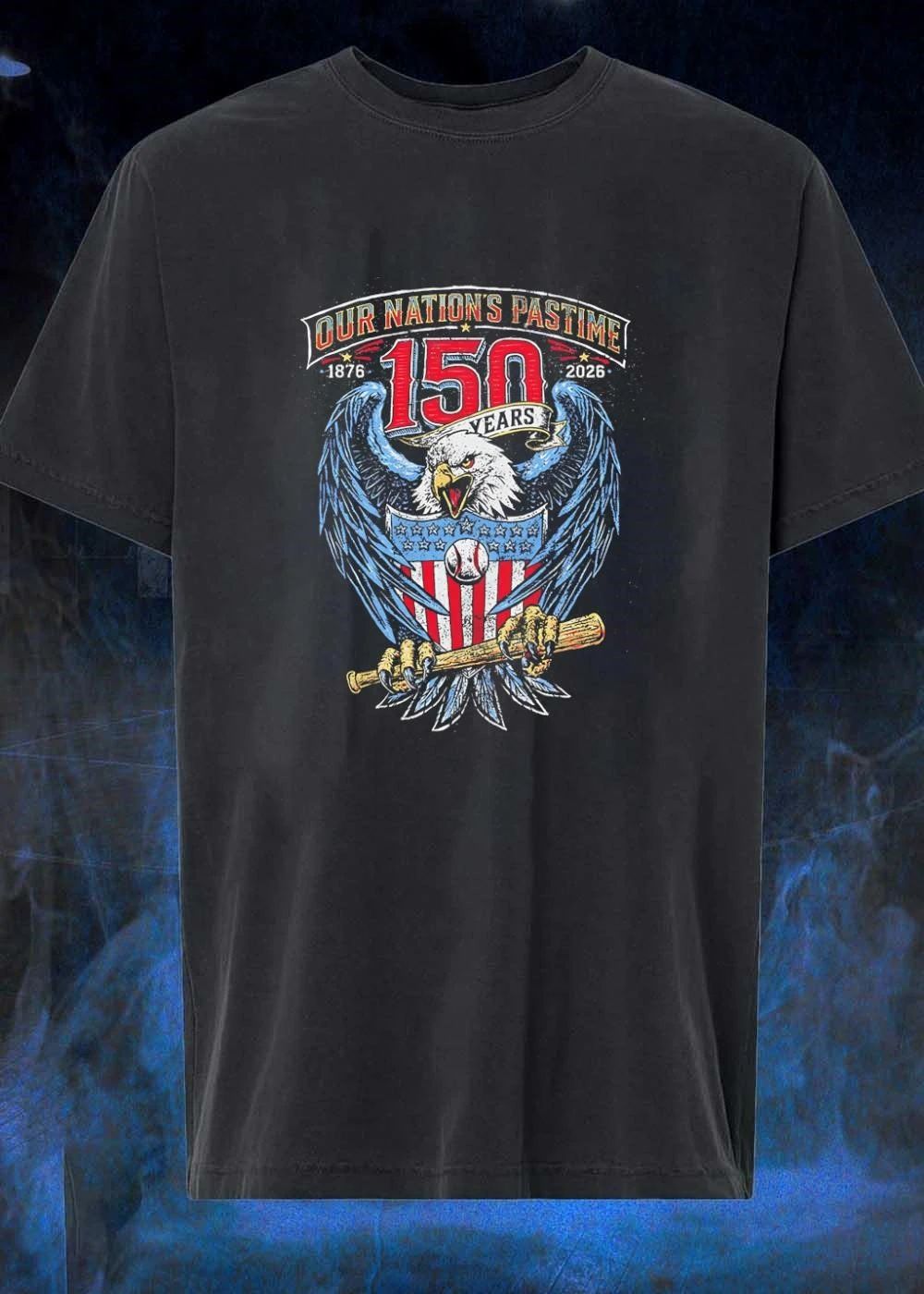 Our Nation’s Pastime 150 Years 1876 2026 Eagle Baseball shirt