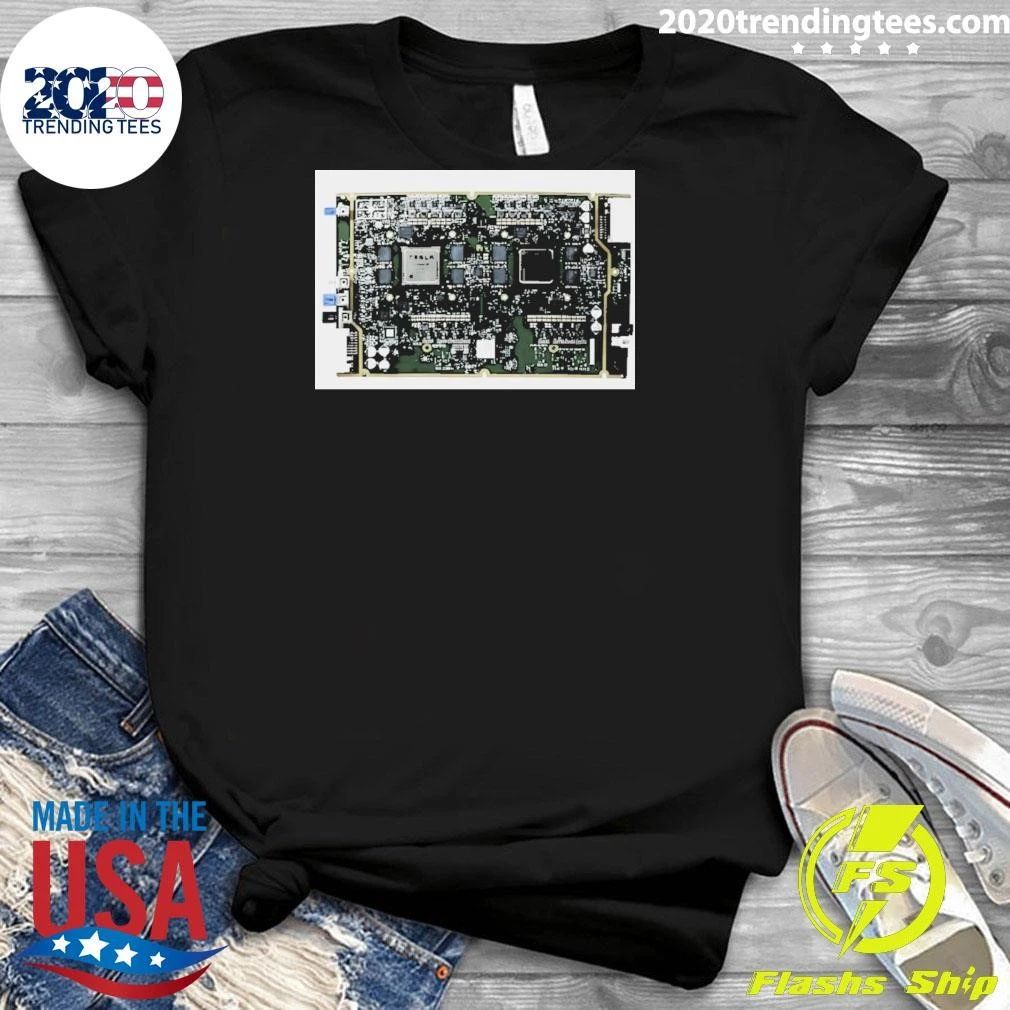 Tesla HW4 Brain Circuit Board Computer Shirt