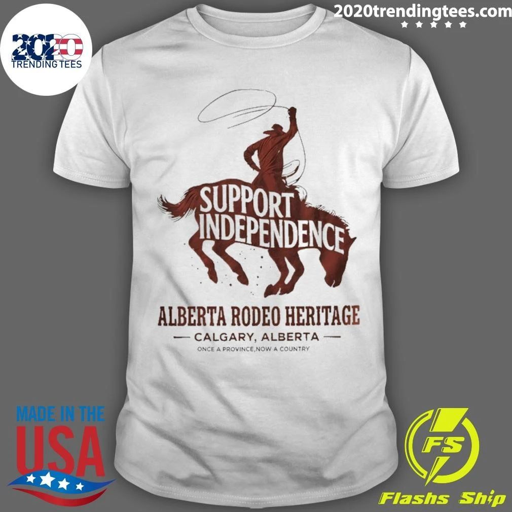 Stampede Rider Free Alberta Support Independence Shirt