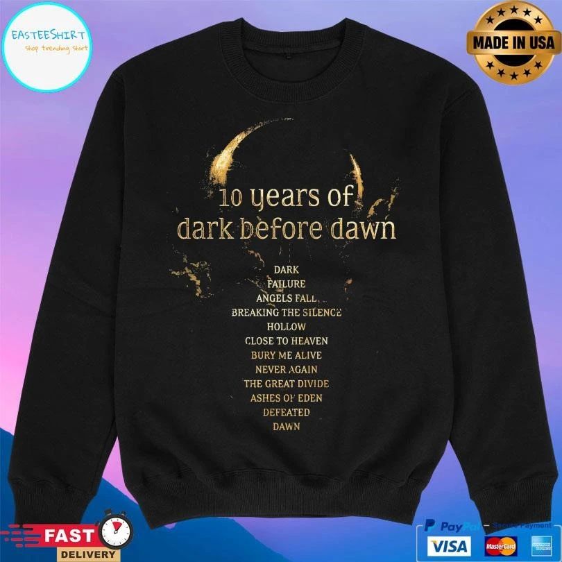 Breaking Benjamin 10 Years Of Dark Before Dawn T-shirts