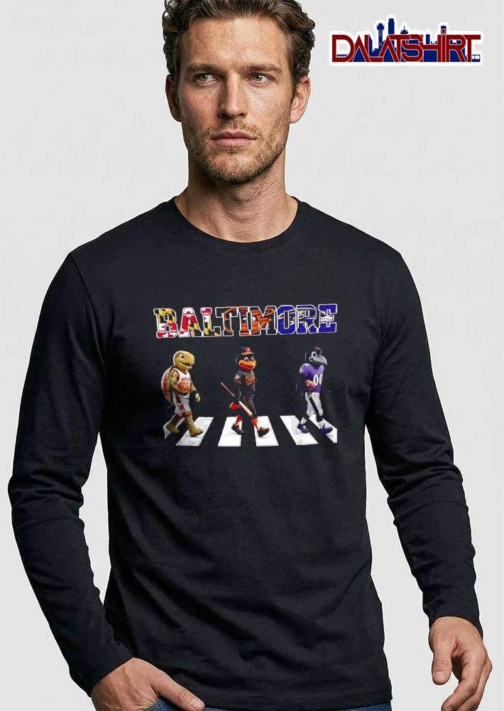 Baltimore Terrapin Oriole Raven Mascot Abbey Road Shirt
