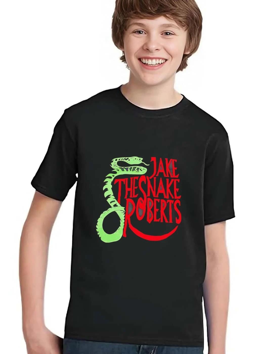 Jake The Snake Roberts Green Coiled Reptile Red Lettering shirt