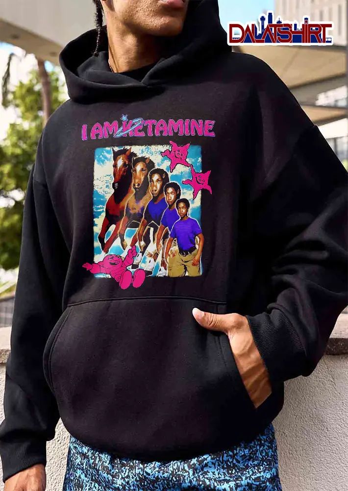 I Am Ketamine Boy Morphing Into Horse Blue Sky Pink Stars shirt