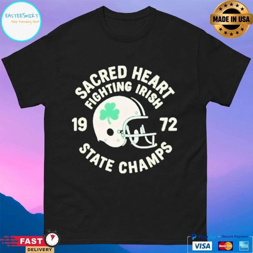 Sacred Heart Fighting Irish State Champs 1972 Helmet Football T-shirts