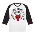 Strangers Things Hellfire Club Unisex T Shirt S-2XL, White/Black
