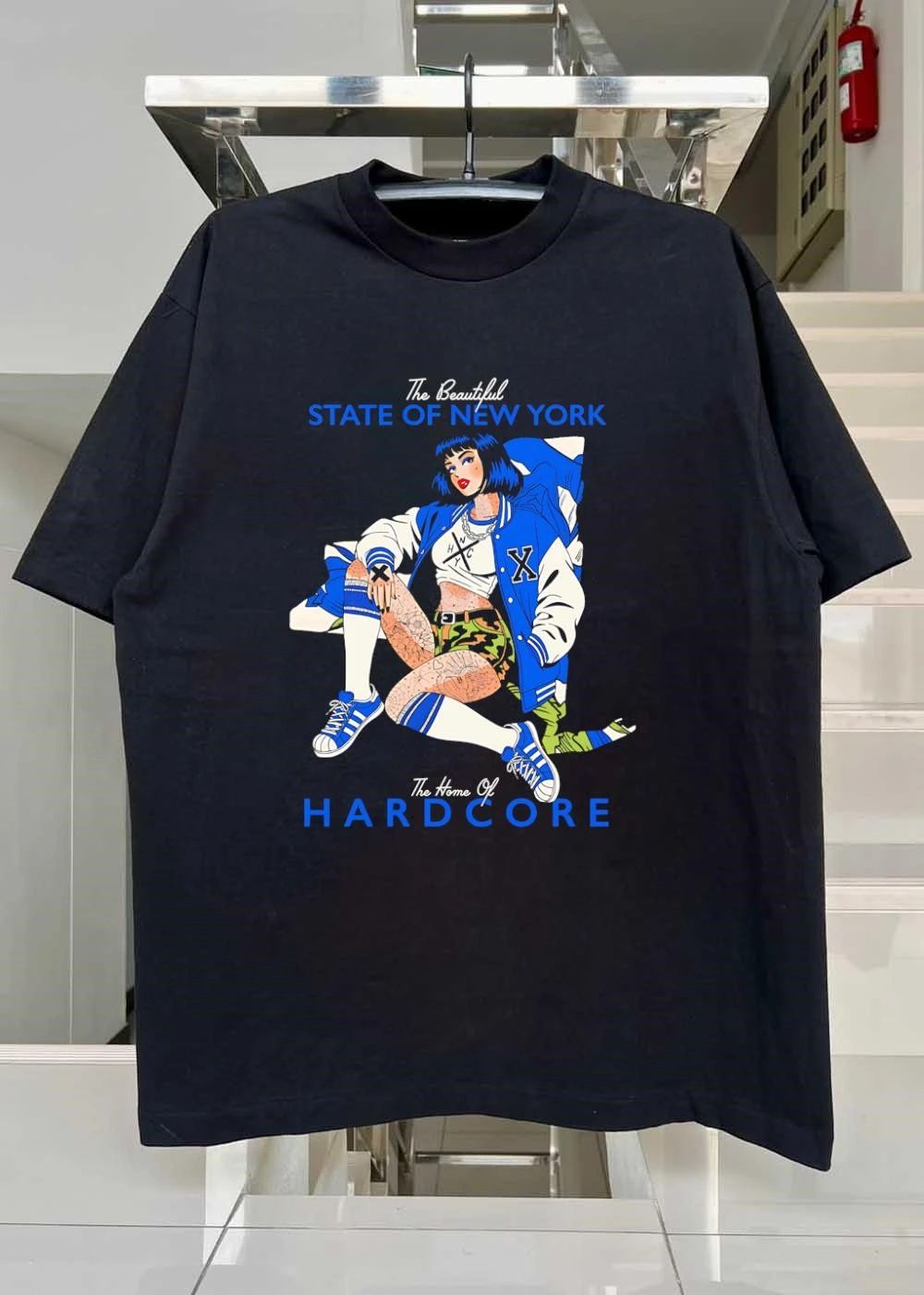 The Beautiful State of New York The Home of HARDCORE Girl Sitting shirt