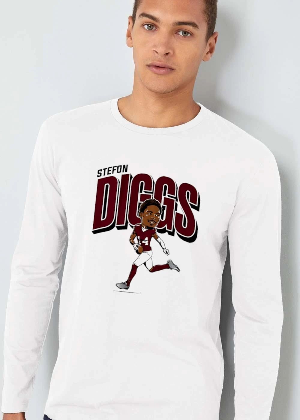 Stefon Diggs Cartoon Caricature Football Player Number 14 shirt