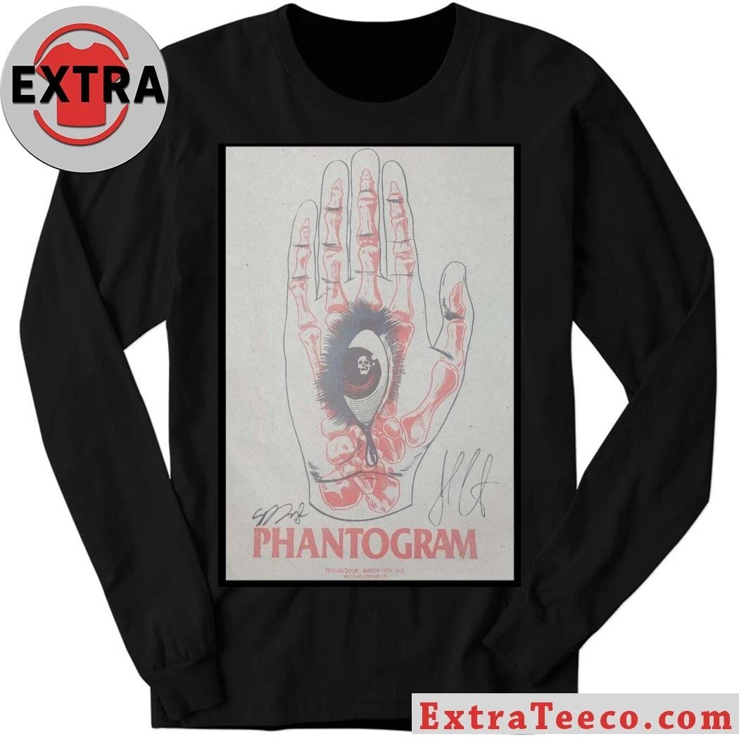 Original Mar 13 2026 PHANTOGRAM Signed Poster West Hollywood CA Shirt