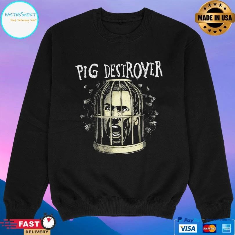 Pig Destroyer Cage Head T-shirts